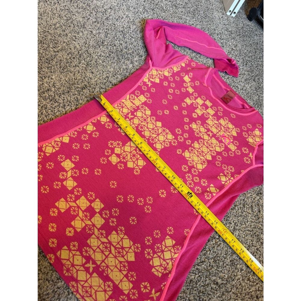 Kari Traa Sweater Hot Pink Wool Modal Blend Nordic Outdoor Knit Pullover - Picture 6 of 8